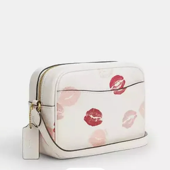 Coach Bags Jamie Camera Bag With Lips Print Chalk Multi Color Shoulder Crossbody